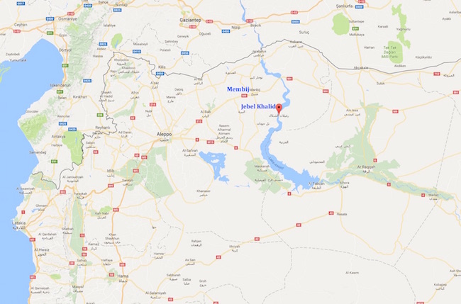 Google map showing location of Jebel Khalid